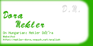 dora mekler business card